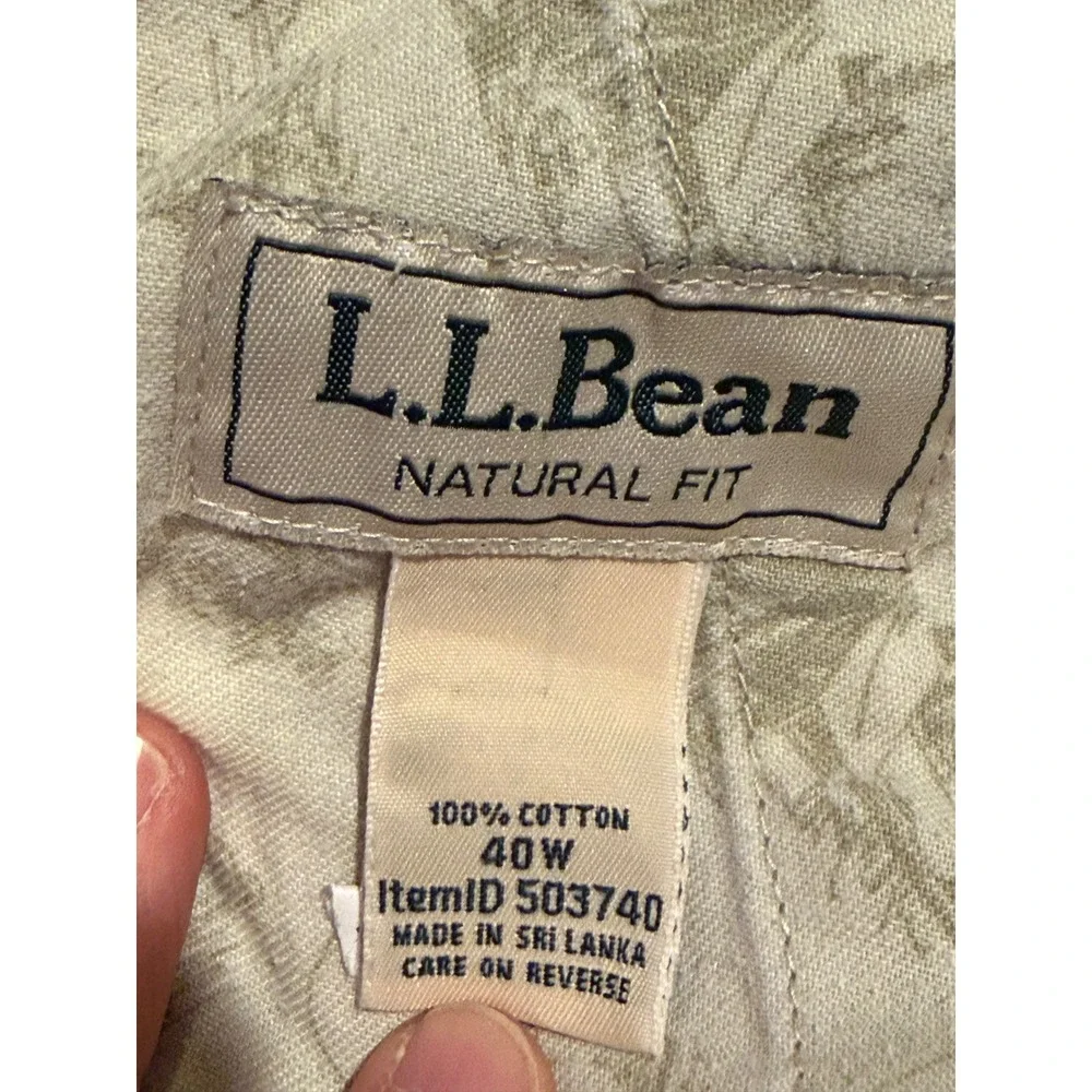L.L.Bean Cargo Shorts Mens 40 Gray Natural Fit Ripstop Cotton Utility Hiking